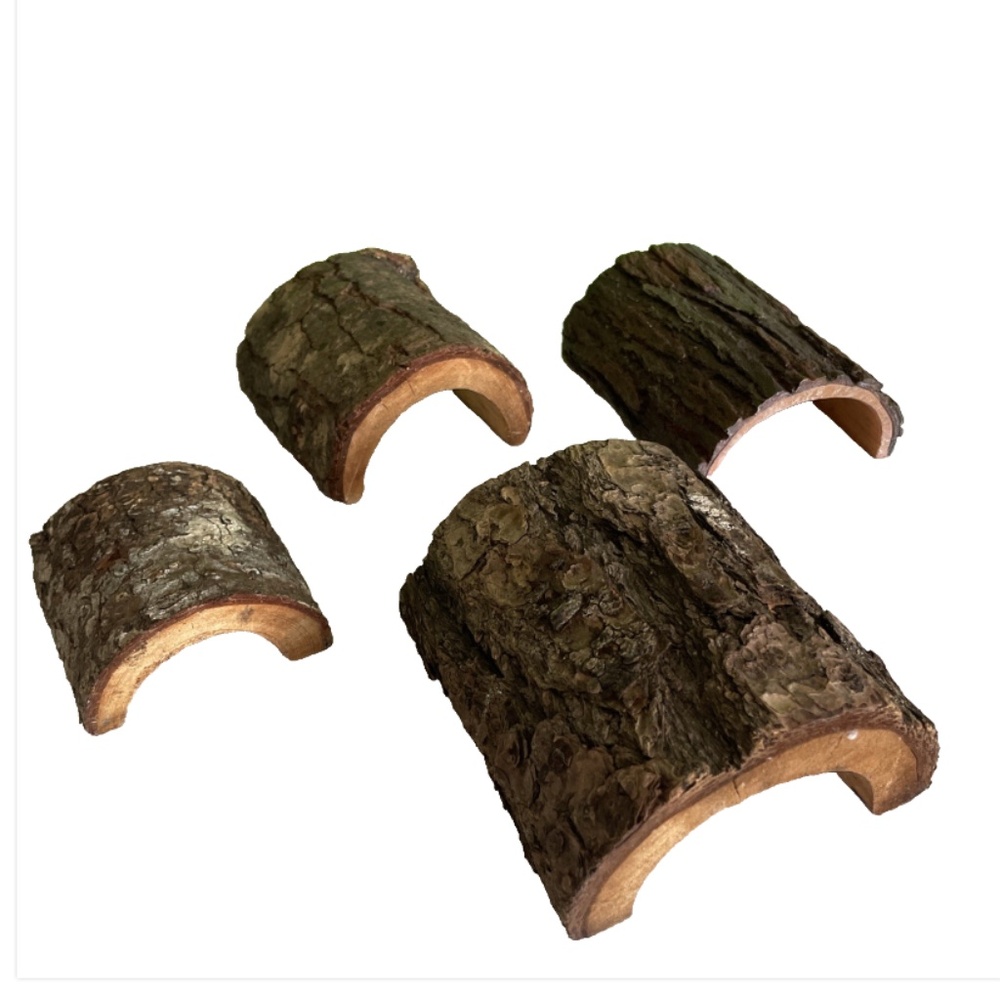 Reptile bundle LOT 3 Natural Wood Log Hides driftwood & 1 Resin wood snake decor